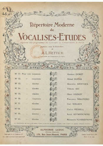 Répertoire moderne de vocalises-études